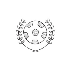Soccer badge sketch icon