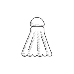 Shuttlecock sketch icon.