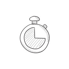 Stopwatch sketch icon.