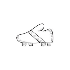 Football boot sketch icon