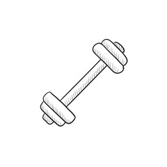 Dumbbell sketch icon.