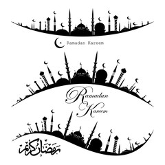 Obraz premium Ramadan Kareem icons set
