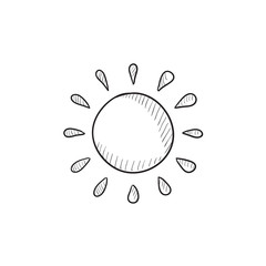 Sun sketch icon.