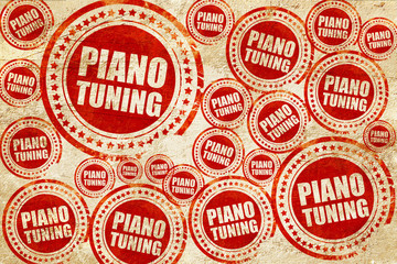 Obraz premium piano tuning, red stamp on a grunge paper texture