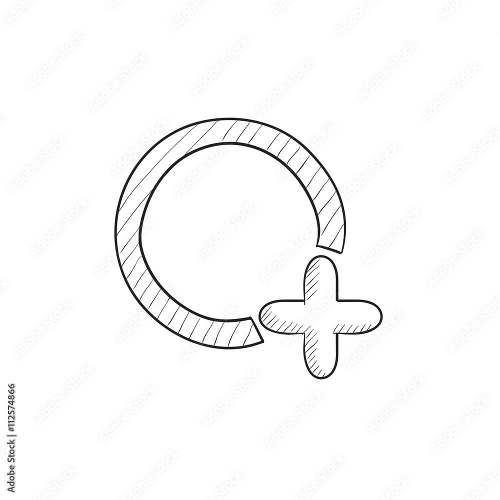 Poster add file sketch icon.