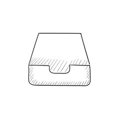 Mail box sketch icon.
