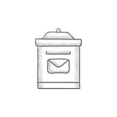 Mail box sketch icon.