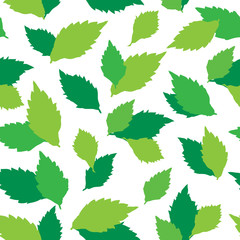 Seamless leaves background pattern.