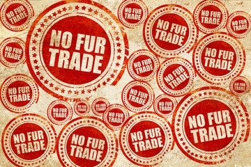 Obraz premium no fur trade, red stamp on a grunge paper texture