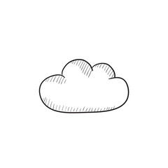 Cloud computing sketch icon.