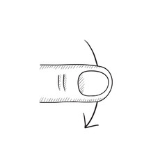 Touch screen gesture sketch icon.