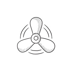 Boat propeller sketch icon. © Visual Generation