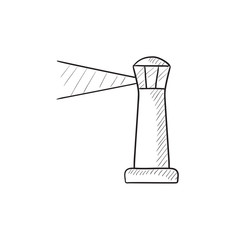 Lighthouse sketch icon.