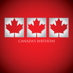 Window Canada Day card in vector format.