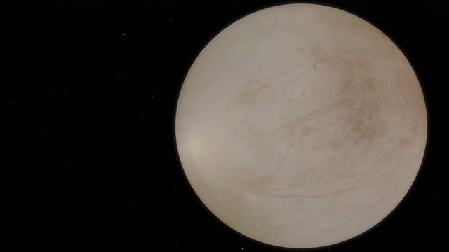 Timelapse animation showing the Europa moon rotation and Jupiter transit
