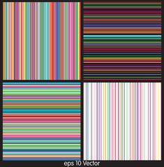 Set of Seamless rainbow lines