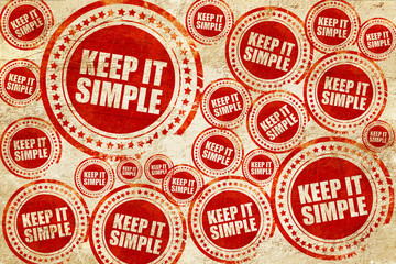keep it simple, red stamp on a grunge paper texture