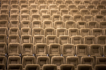 Naklejka premium Empty comfortable seats in theater, cinema