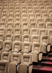 Empty comfortable seats in theater, cinema