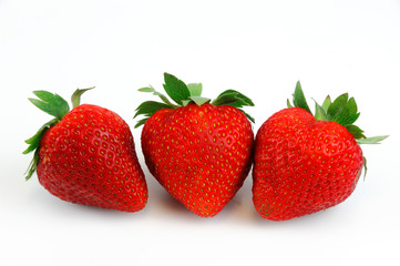 fresh strawberry isolated on white background