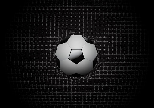 Soccer ball in goal vector design