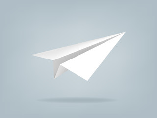 beautiful realistic vector illustration of paper plane