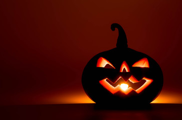 Halloween pumpkins smile and scrary eyes for party night