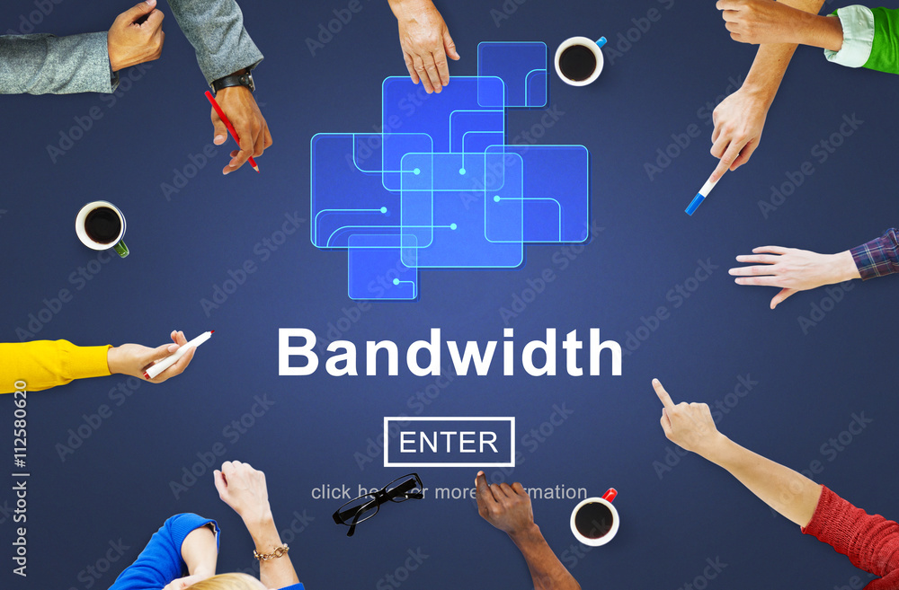 Poster bandwidth broadband connection data information internet concept