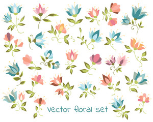 Fototapeta na wymiar Vector floral collection