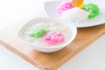 sweet-noodles in coconut milk syrup