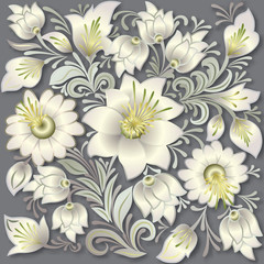 abstract vintage floral ornament