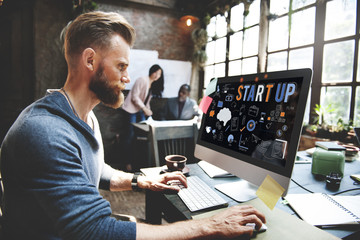 Startup New Business Launch Development Concept
