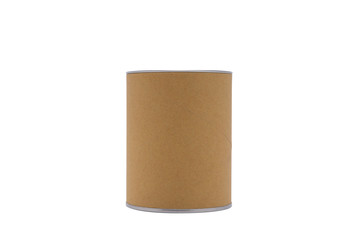 Cylinder container isolated on white background.For your product.( With clipping path.)