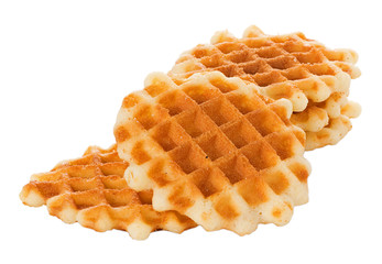waffles isolated on white background