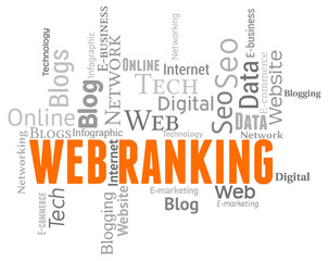 Fototapeta premium Web Ranking Shows Websites Top And Www