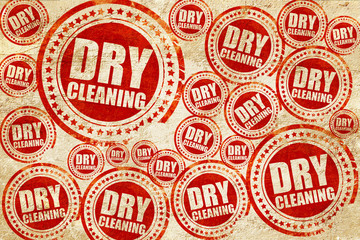 Obraz premium dry cleaning, red stamp on a grunge paper texture