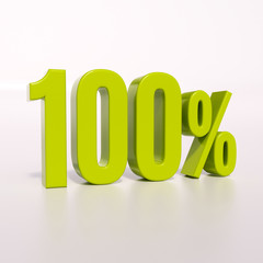 Percentage sign, 100 percent
