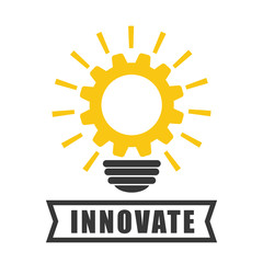 Innovate disign. Idea icon. Flat illustration , vector
