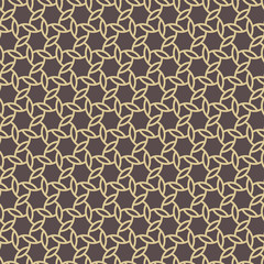 Fototapeta premium Seamless vector ornament. Modern geometric pattern with repeating elements. Brown and golden pattern