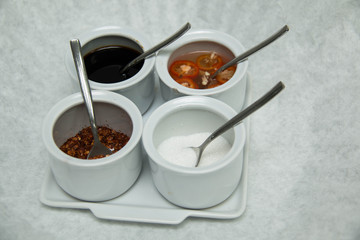  garnish for noodle pepper fishsouce sugar and vinegar