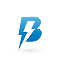 Abstract Thunder Letter B Logo © nospacestock