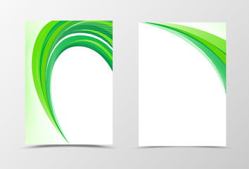 Green flyer template design