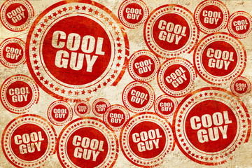 cool guy, red stamp on a grunge paper texture