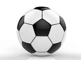 Obraz premium black and white soccer ball