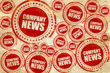 Obraz premium company news, red stamp on a grunge paper texture
