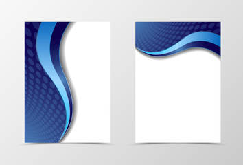 Flyer template design in blue color