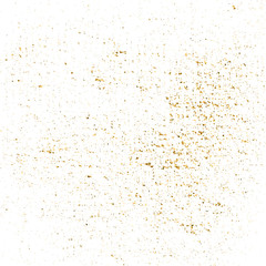 Dust gold texture. Patina scratch golden elements. Sketch surface to create distressed effect. Overlay distress grain graphic design. Stylish modern dirty background decoration. Vector illustration