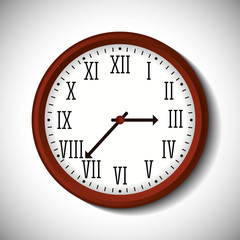 Time design. Clock icon. Flat illustration
