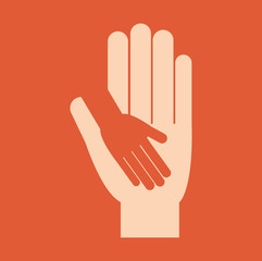 Fototapeta na wymiar Help design. human hand icon. Flat illustration , vector