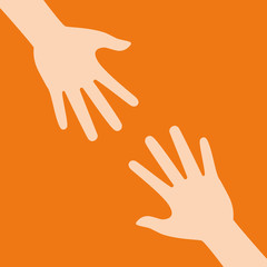 Help design. human hand icon. Flat illustration , vector